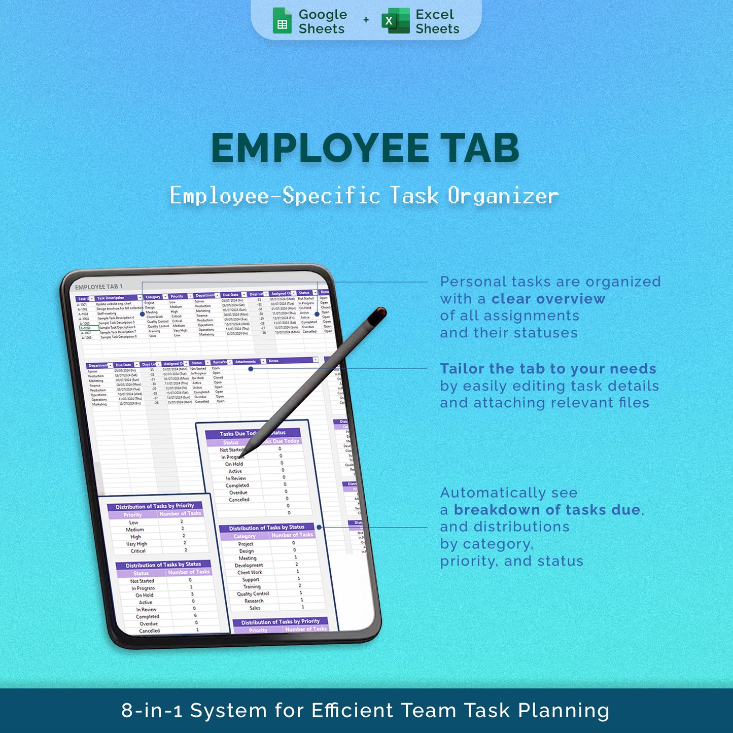 Team Task Management System (8-in-1 Pack)