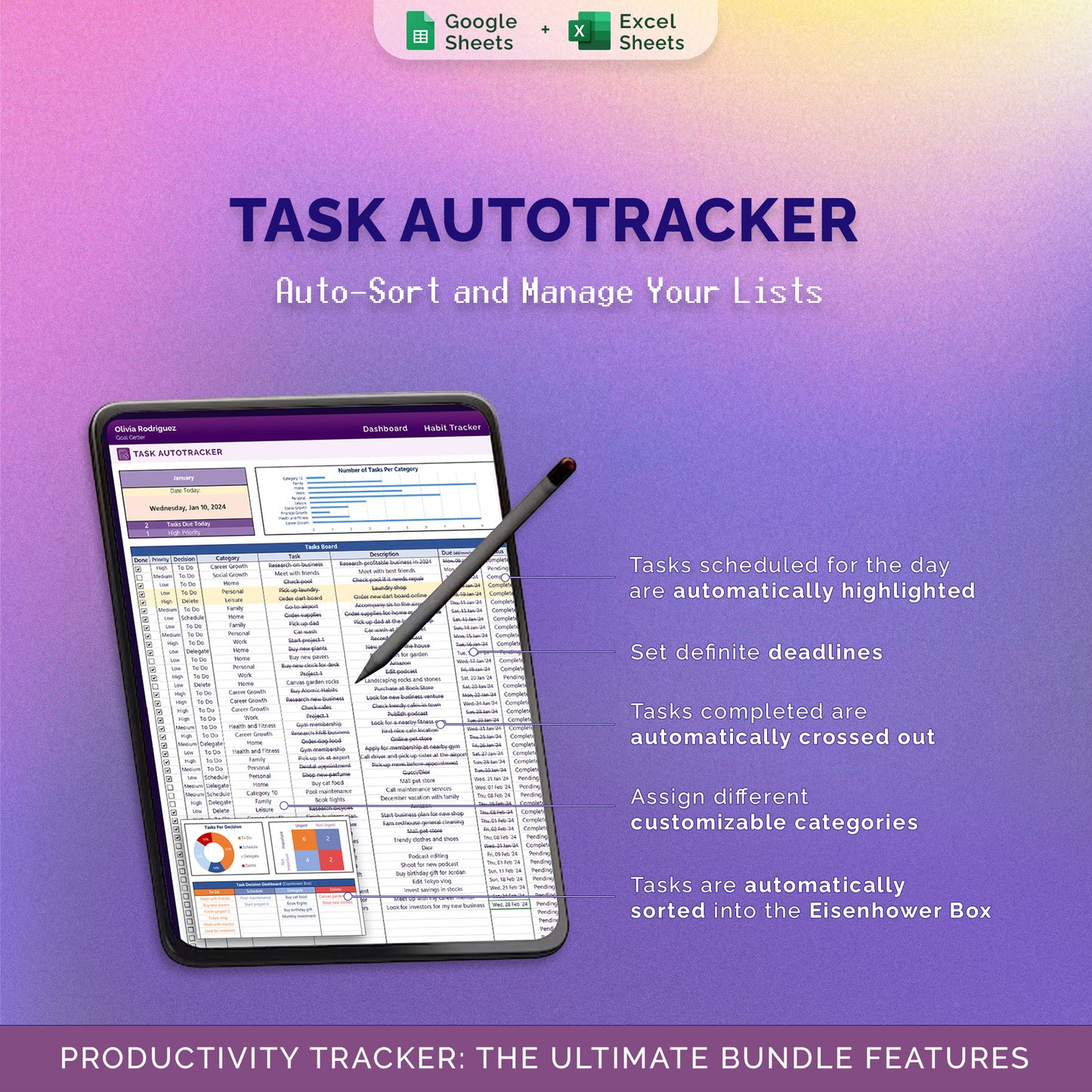 2024 Personal Productivity Tracker